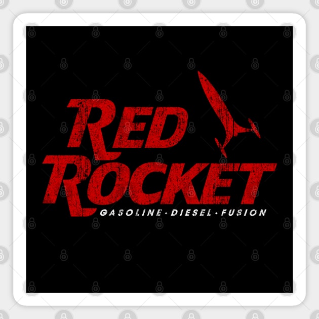 Red Rocket Gasoline Magnet by huckblade